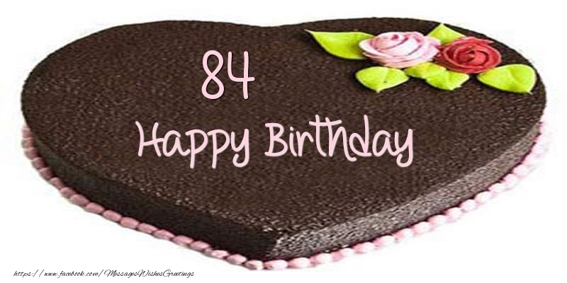 84 years Happy Birthday Cake