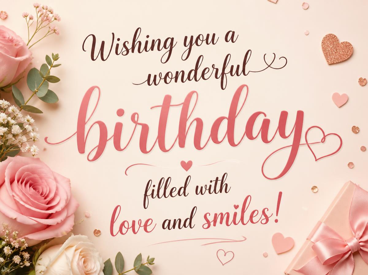 Wishing you a wonderful birthday