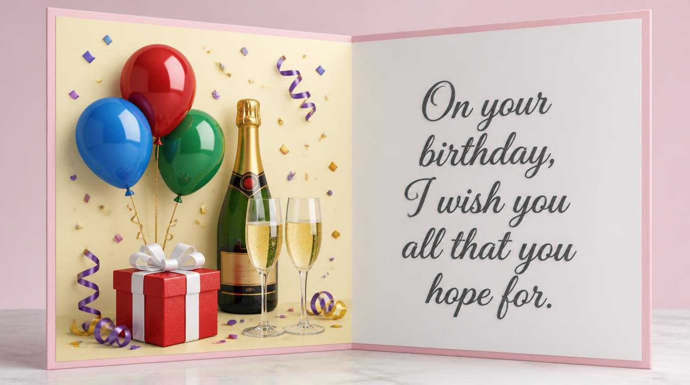 On your birthday, I wish you all that you hope for.