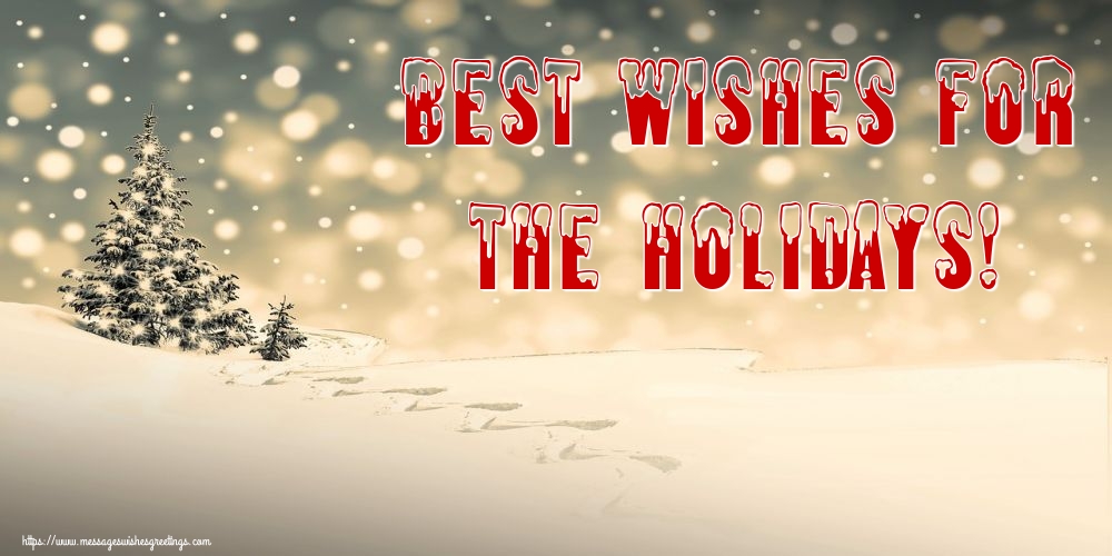 Best wishes for the Holidays!