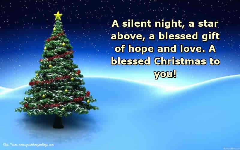 A blessed Christmas to you!