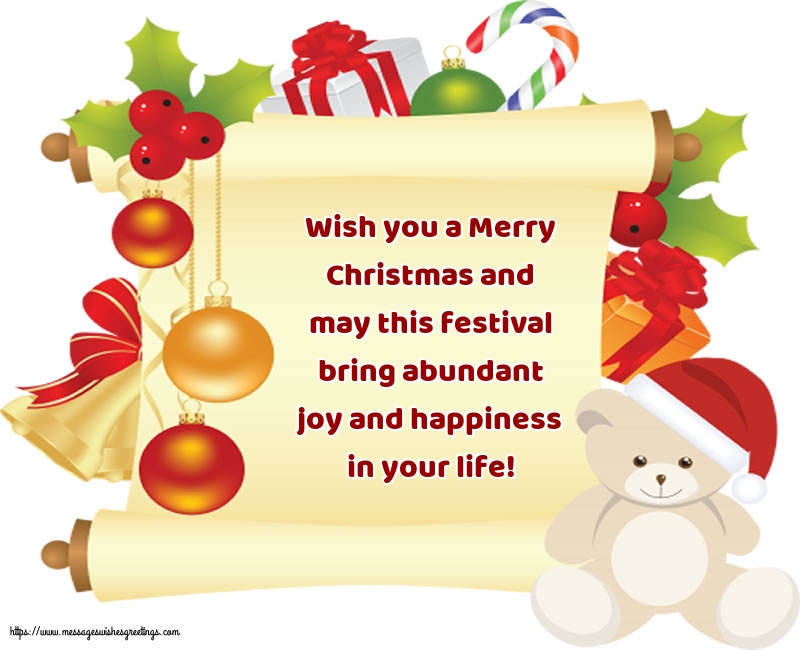 Wish you a Merry Christmas