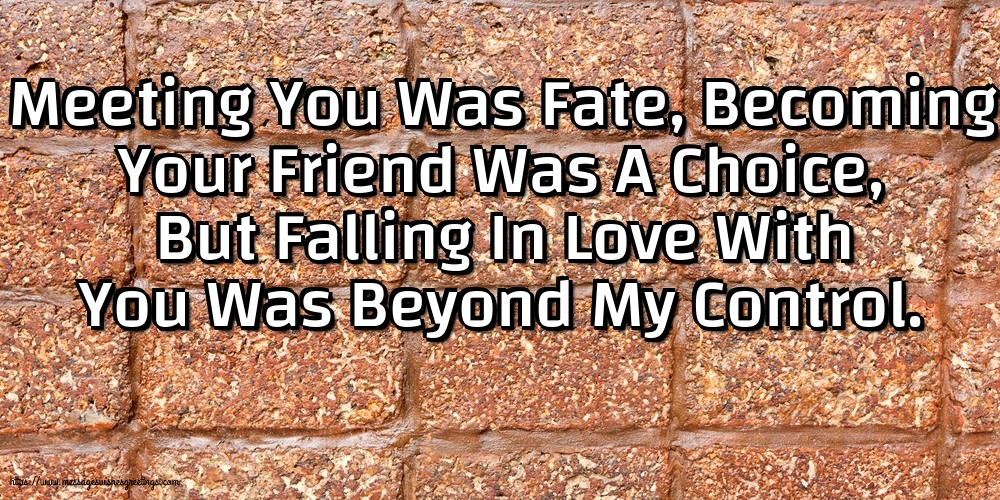 Meeting You Was Fate