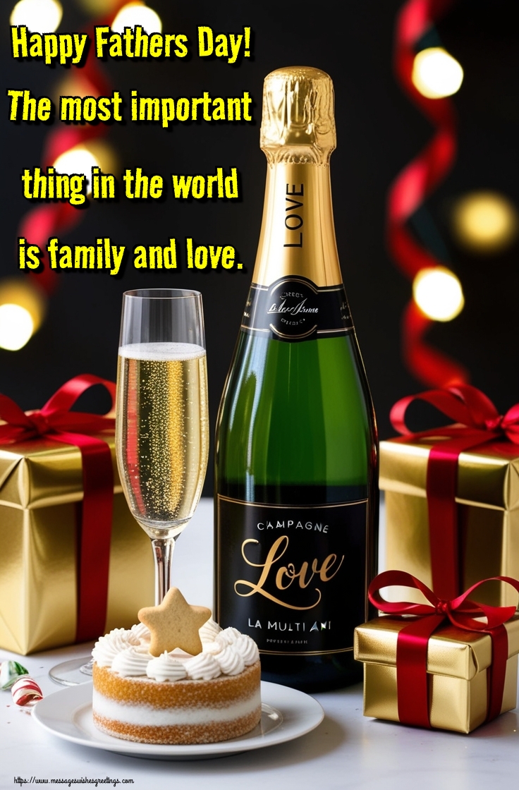 Happy Fathers Day! The most important thing in the world is family and love.