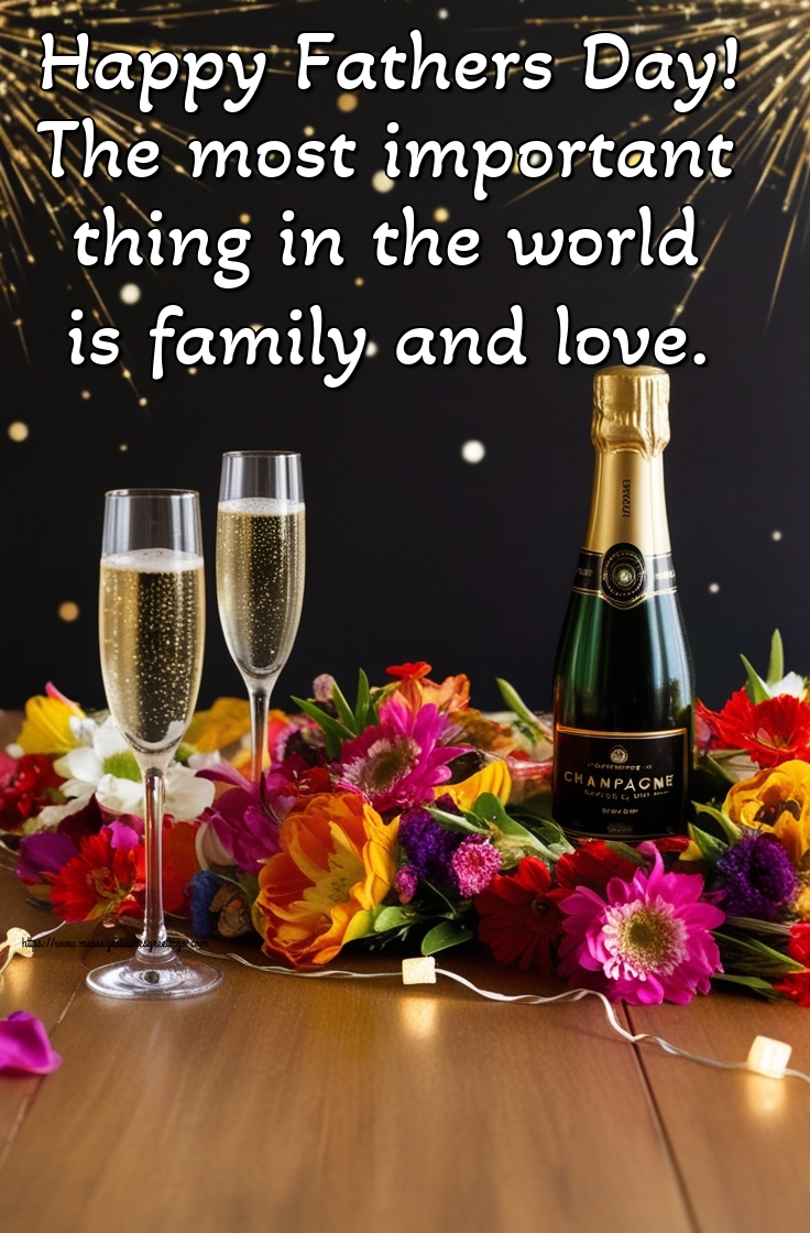 Happy Fathers Day! The most important thing in the world is family and love.