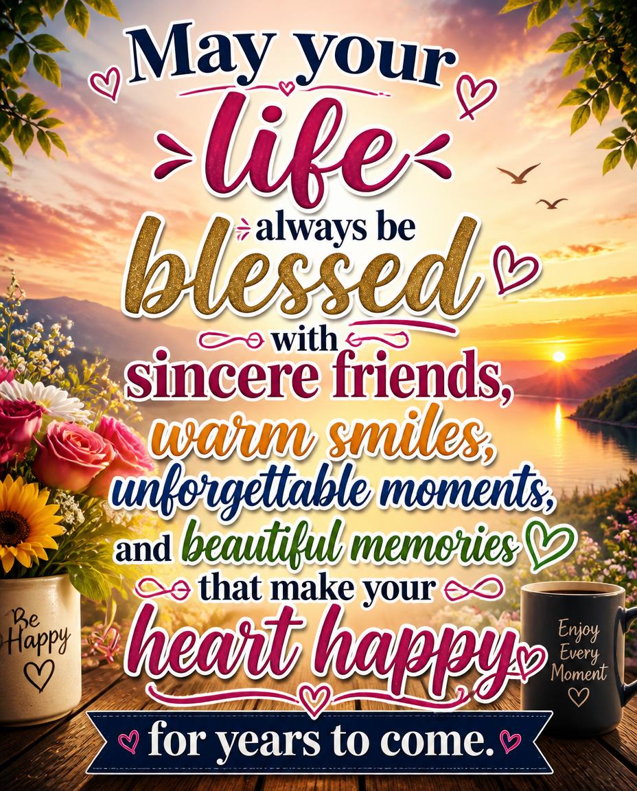 Greetings Cards Friendship - May your life always be blessed with sincere friends - messageswishesgreetings.com