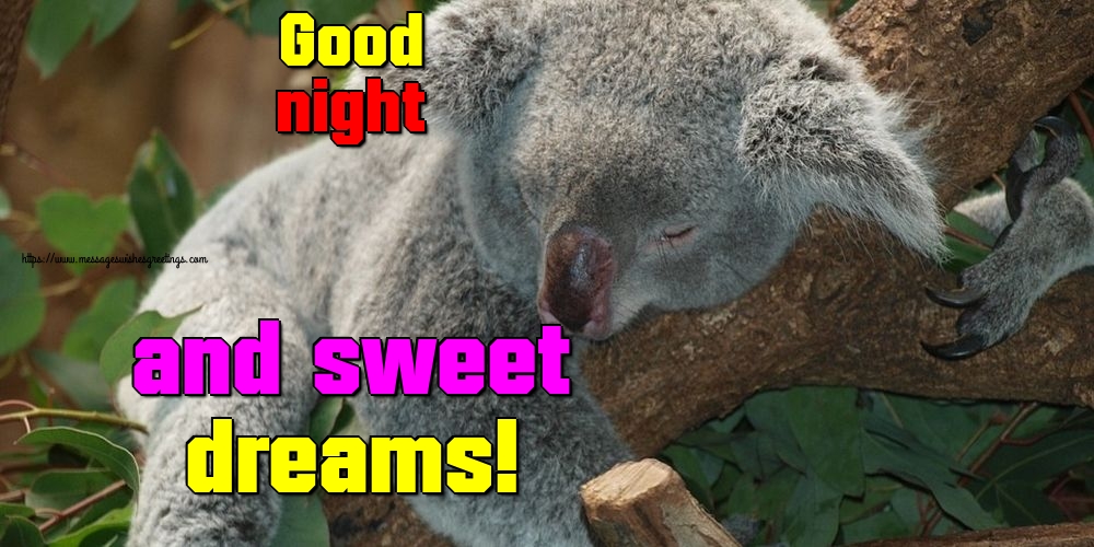 Greetings Cards for Good night - Good night and sweet dreams! - messageswishesgreetings.com