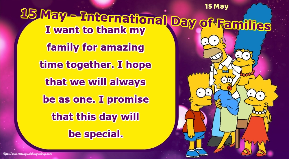 15 May - 15 May - International Day of Families