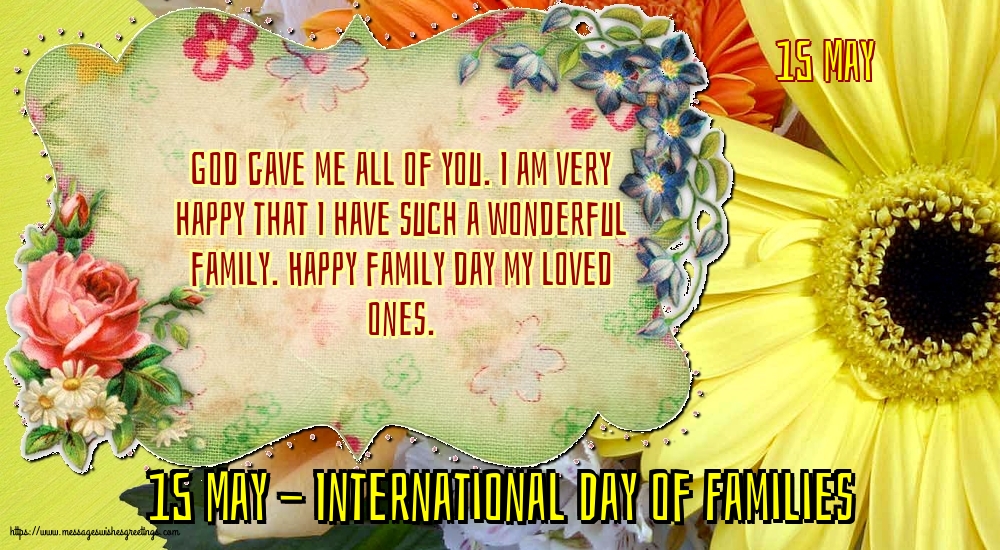 15 May - 15 May - International Day of Families