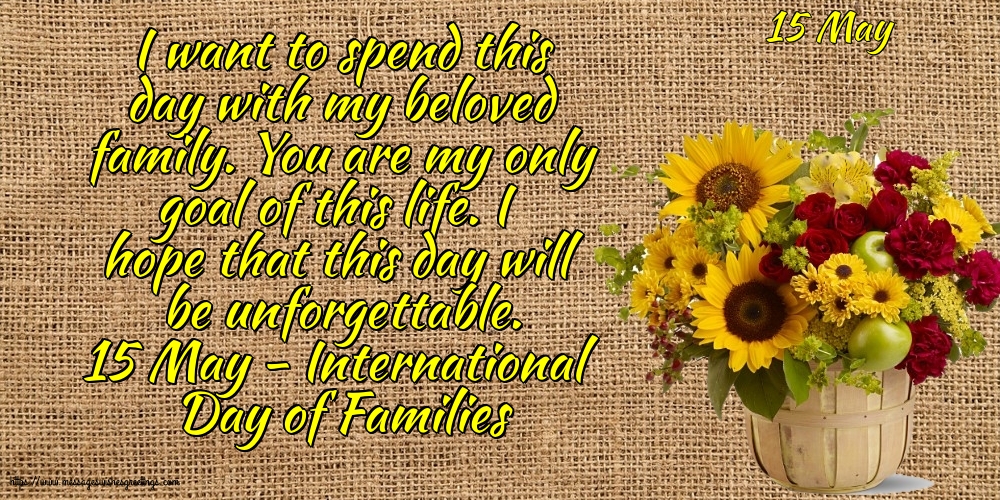 15 May - 15 May - International Day of Families