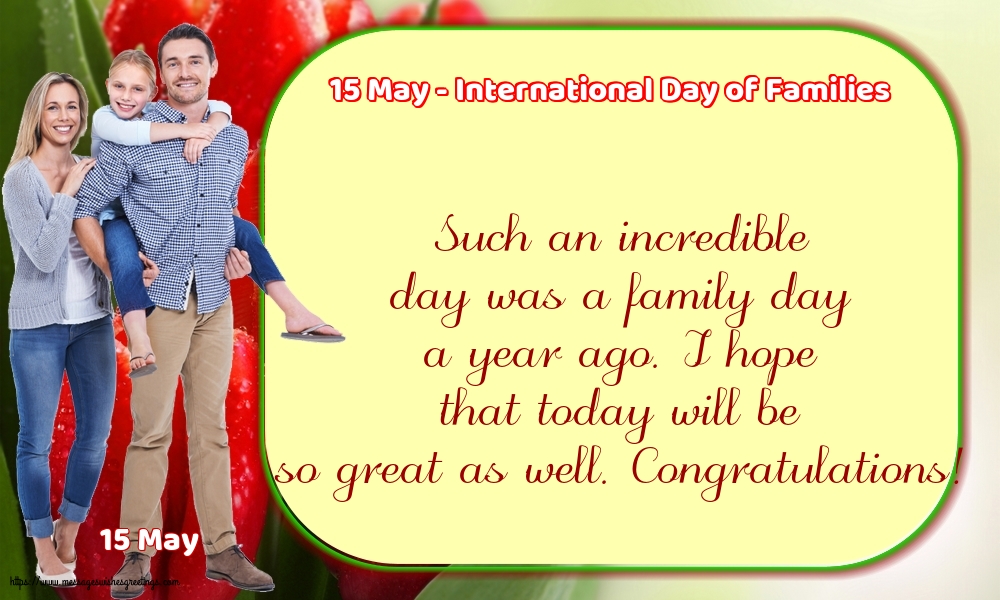15 May - 15 May - International Day of Families