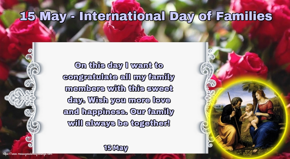 15 May - 15 May - International Day of Families
