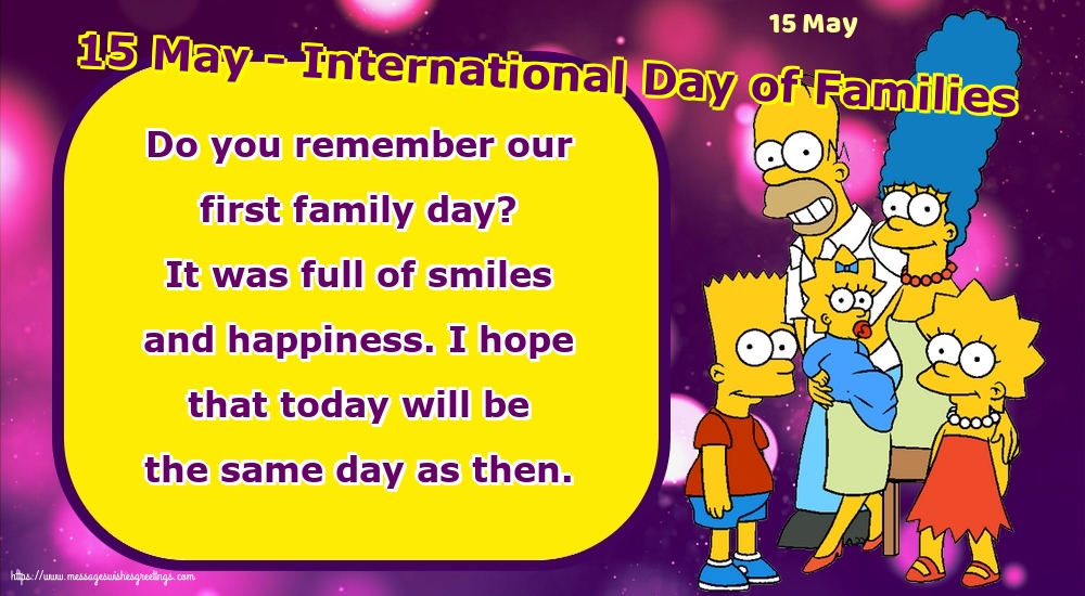 15 May - 15 May - International Day of Families