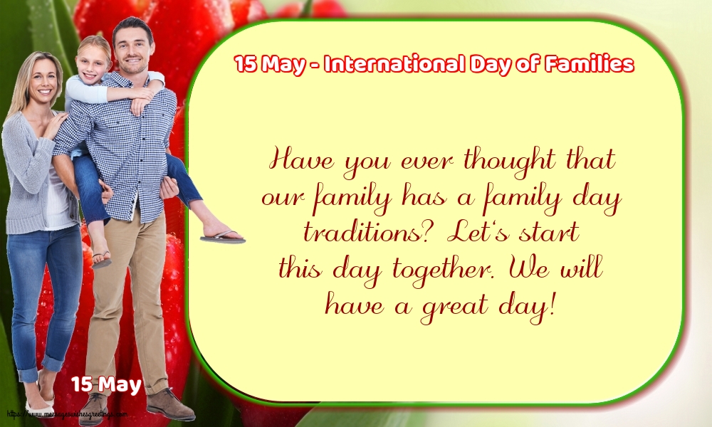 15 May - 15 May - International Day of Families