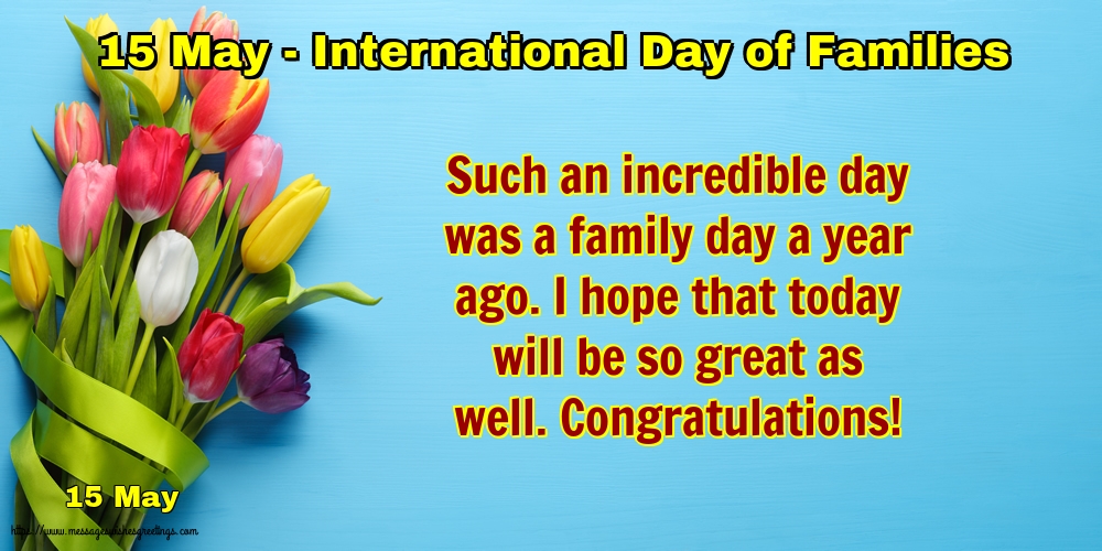 15 May - 15 May - International Day of Families