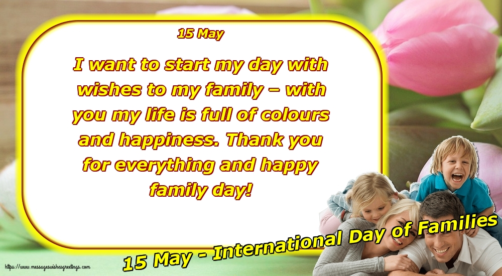 15 May - 15 May - International Day of Families
