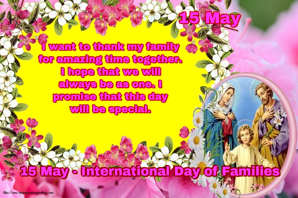 15 May - 15 May - International Day of Families