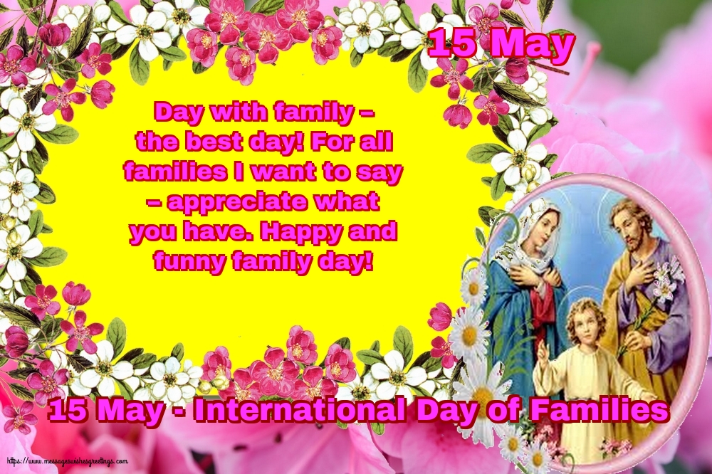 15 May - 15 May - International Day of Families