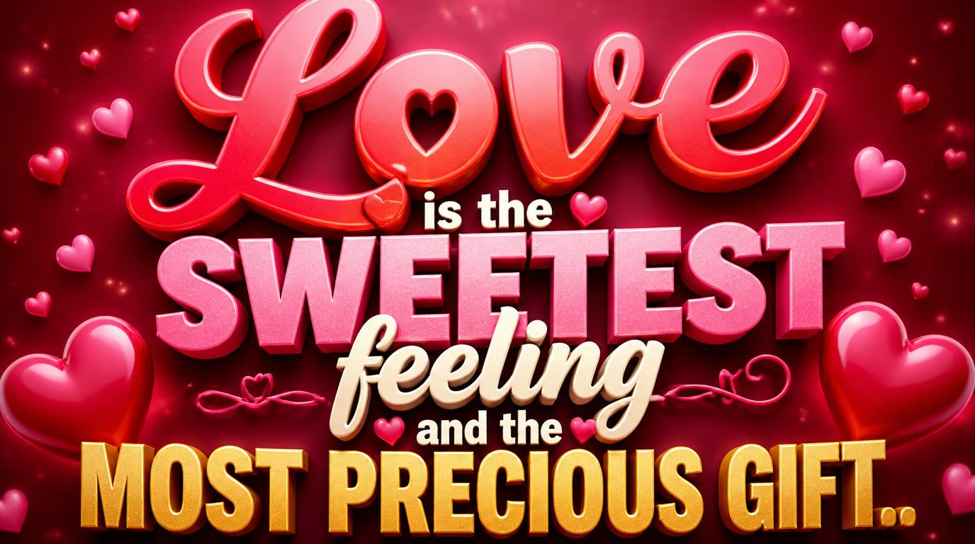 Love is the sweetest feeling