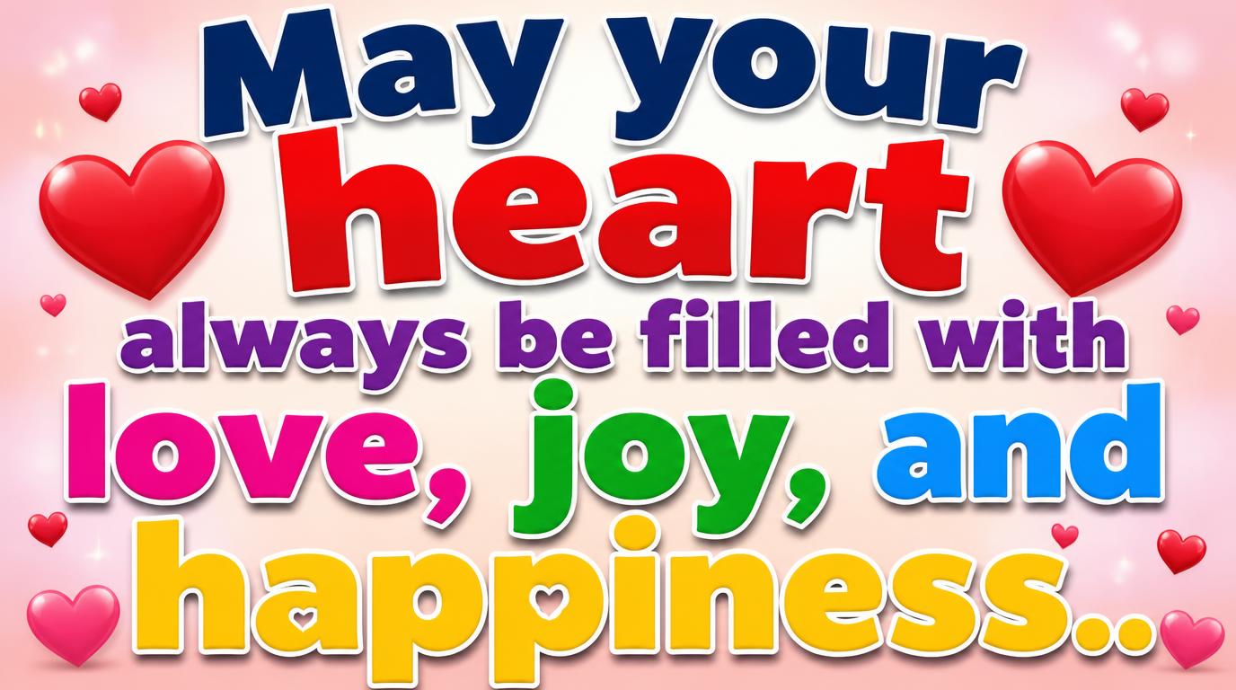 May your heart always be filled with love