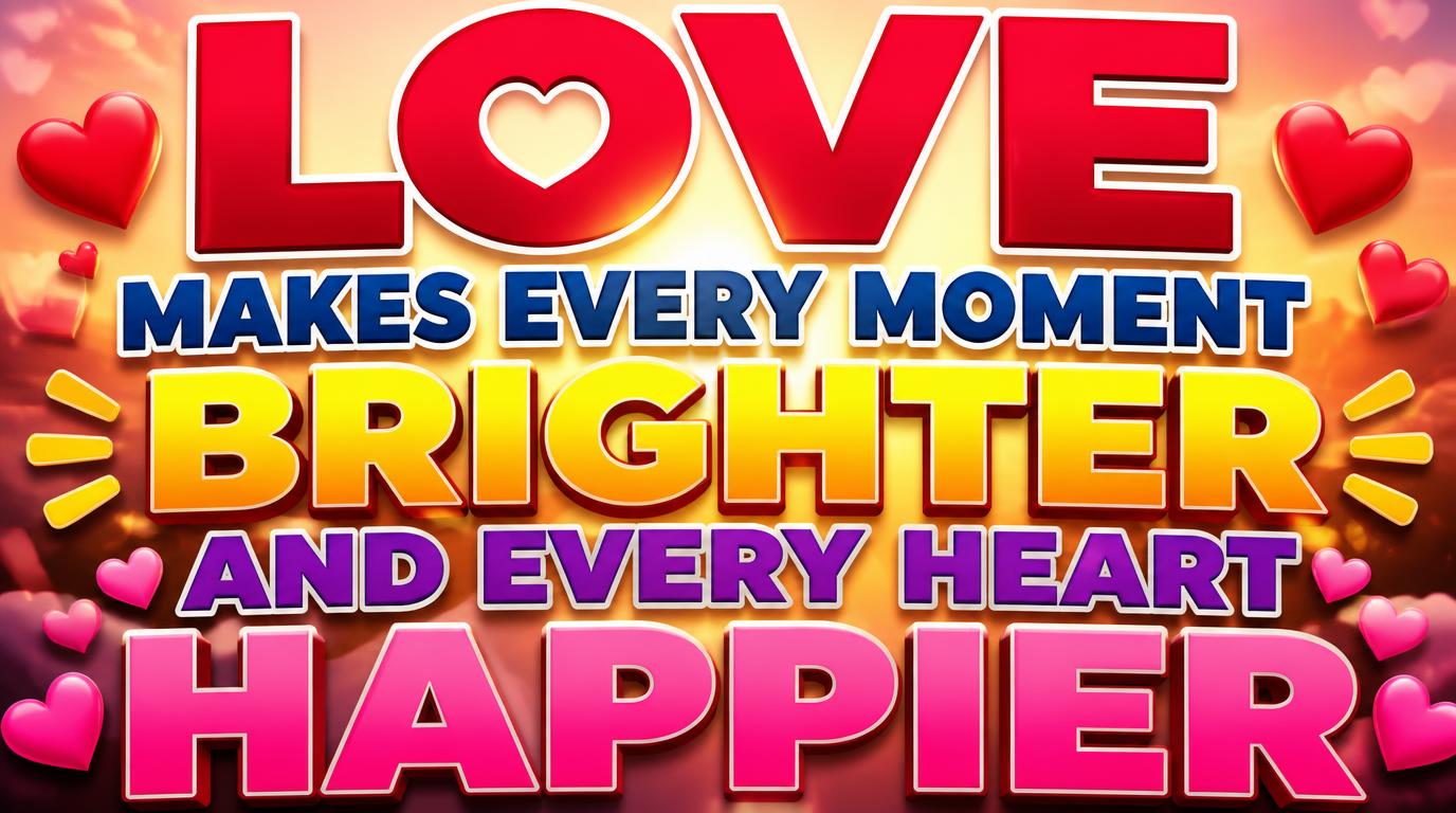 Love makes every moment brighter