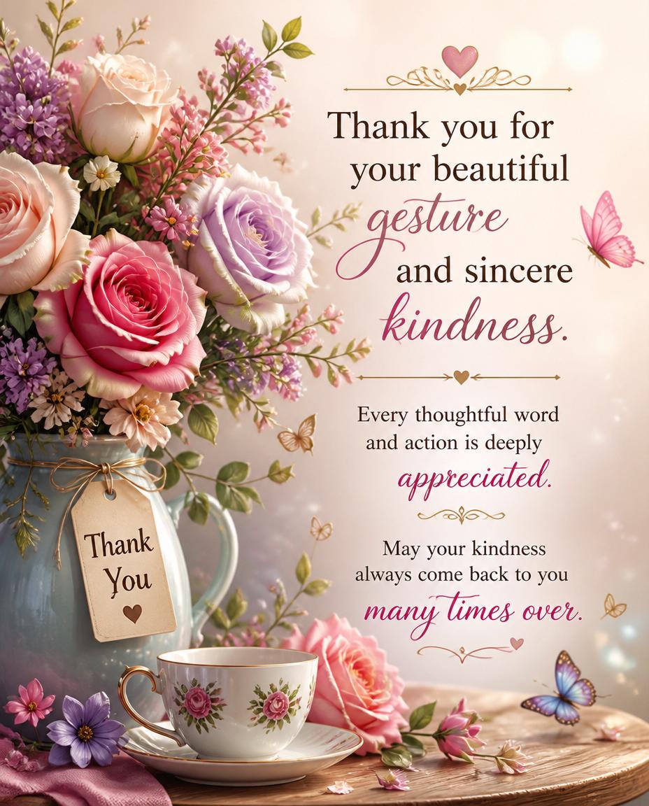 Thank you for your beautiful gesture