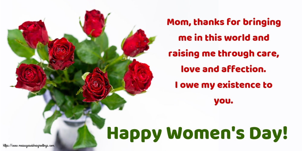 Happy Women's Day! - To my dear Mom