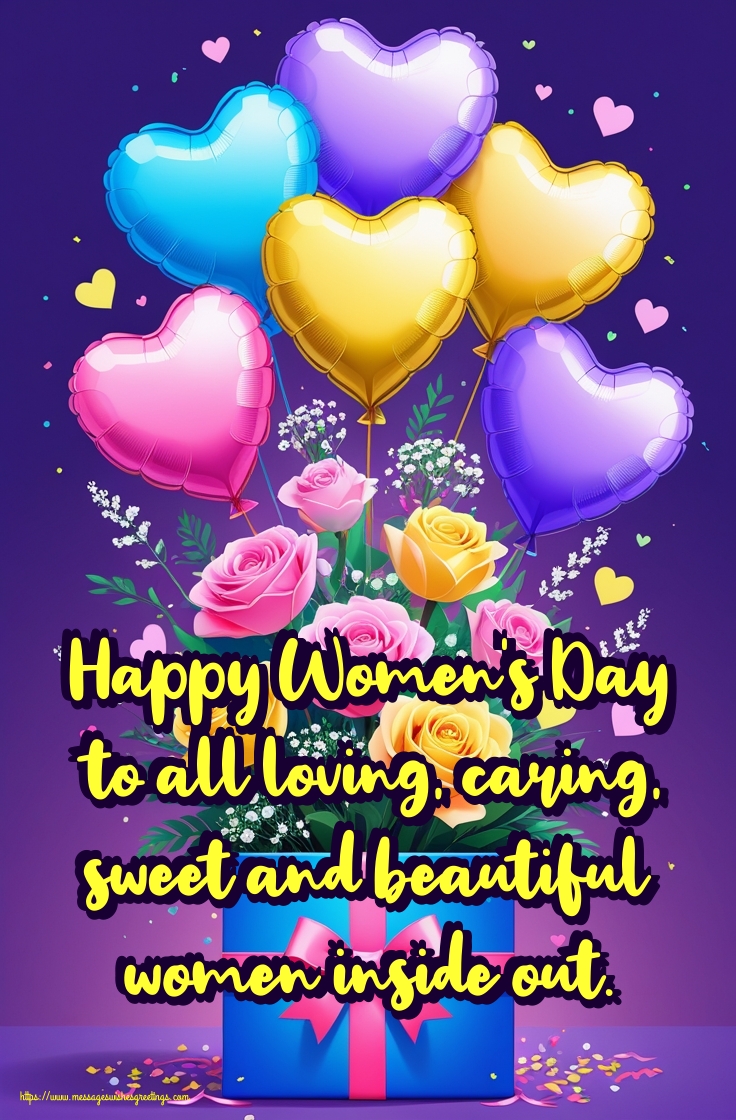 Happy Women's Day to all loving, caring, sweet and beautiful women inside out.