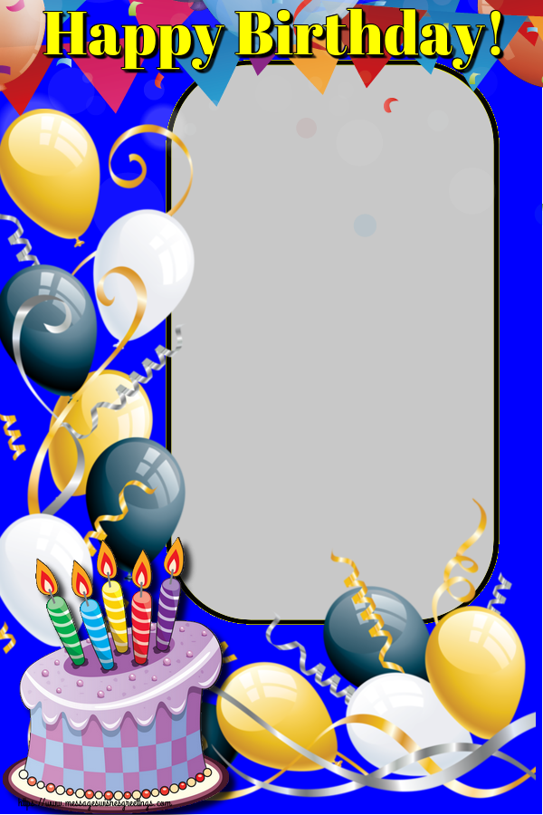 Custom Greetings Cards for Birthday - Happy Birthday! - Photo Frame