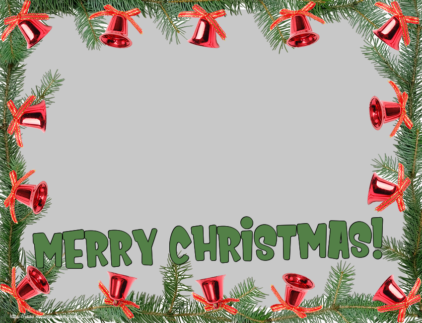 Custom Greetings Cards for Christmas - Merry Christmas! - Christmas Photo Frame