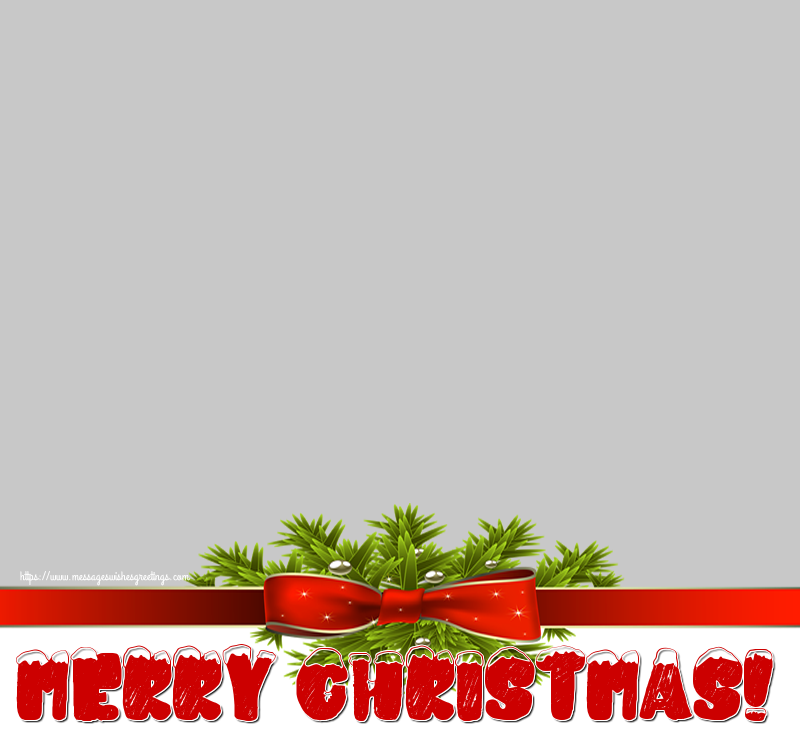 Custom Greetings Cards for Christmas - Merry Christmas! - Christmas Photo Frame