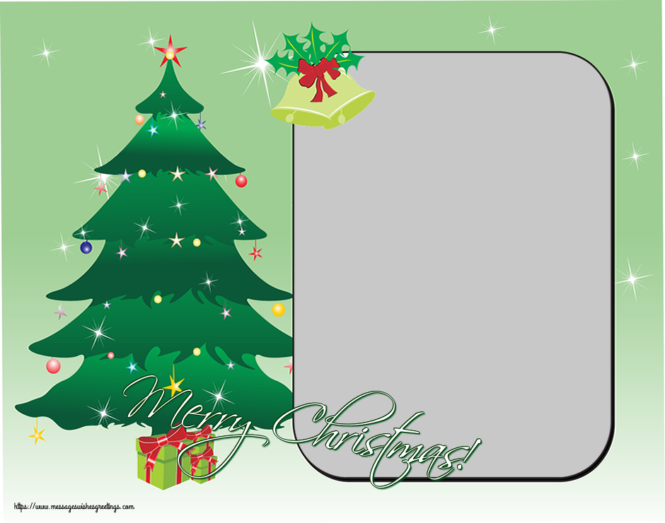 Custom Greetings Cards for Christmas - Merry Christmas! - Christmas Photo Frame