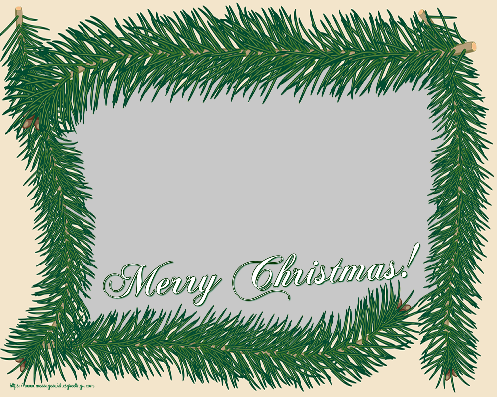 Custom Greetings Cards for Christmas - Merry Christmas! - Christmas Photo Frame