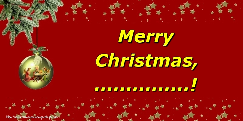 Custom Greetings Cards for Christmas - Merry Christmas, ...!