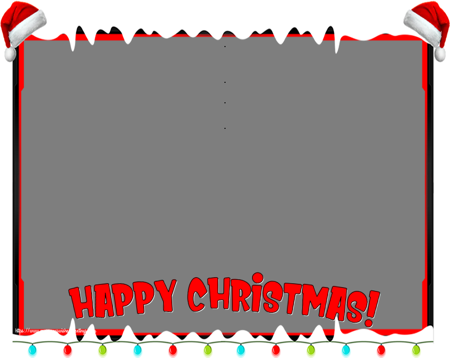 Custom Greetings Cards for Christmas - Happy Christmas! - Christmas Photo Frame