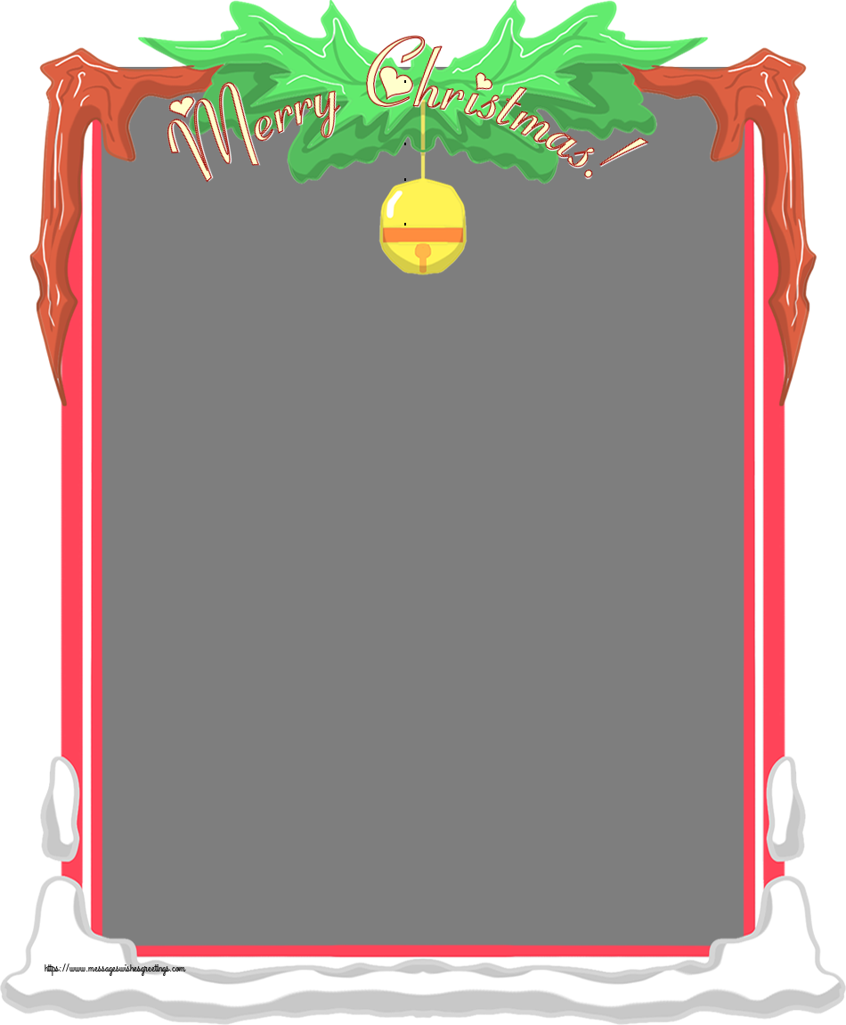Custom Greetings Cards for Christmas - Merry Christmas! - Christmas Photo Frame
