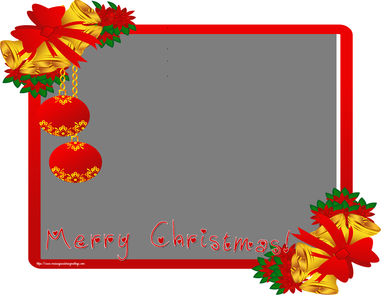 Custom Greetings Cards for Christmas - Merry Christmas! - Christmas Photo Frame
