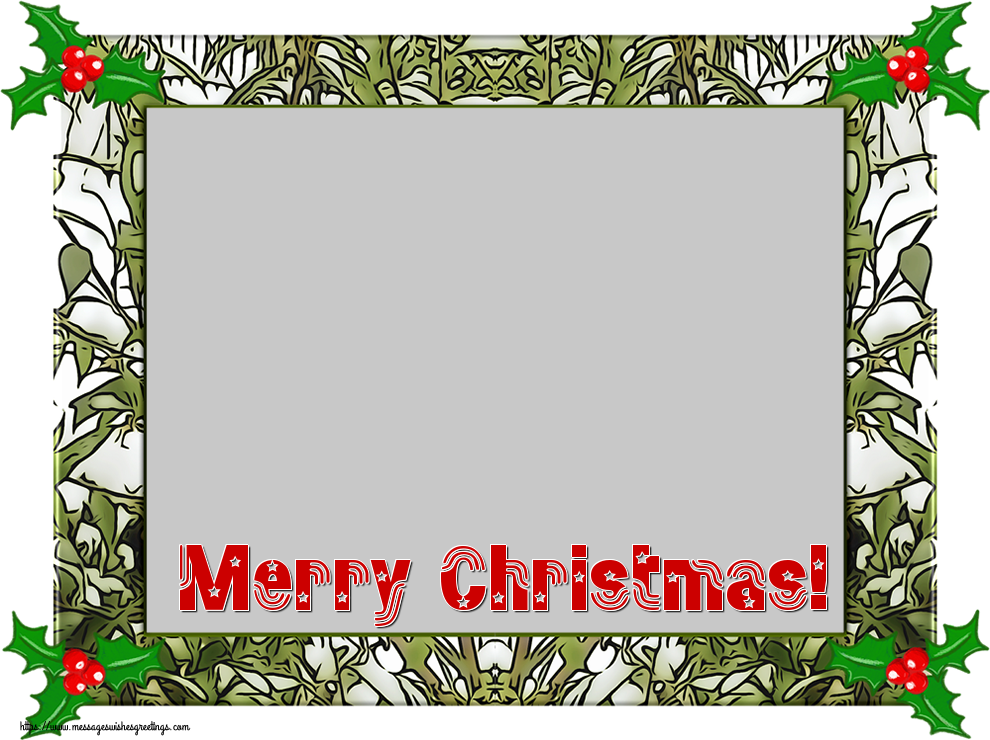 Custom Greetings Cards for Christmas - Merry Christmas! - Christmas Photo Frame