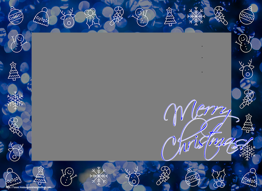 Custom Greetings Cards for Christmas - Merry Christmas! - Christmas Photo Frame