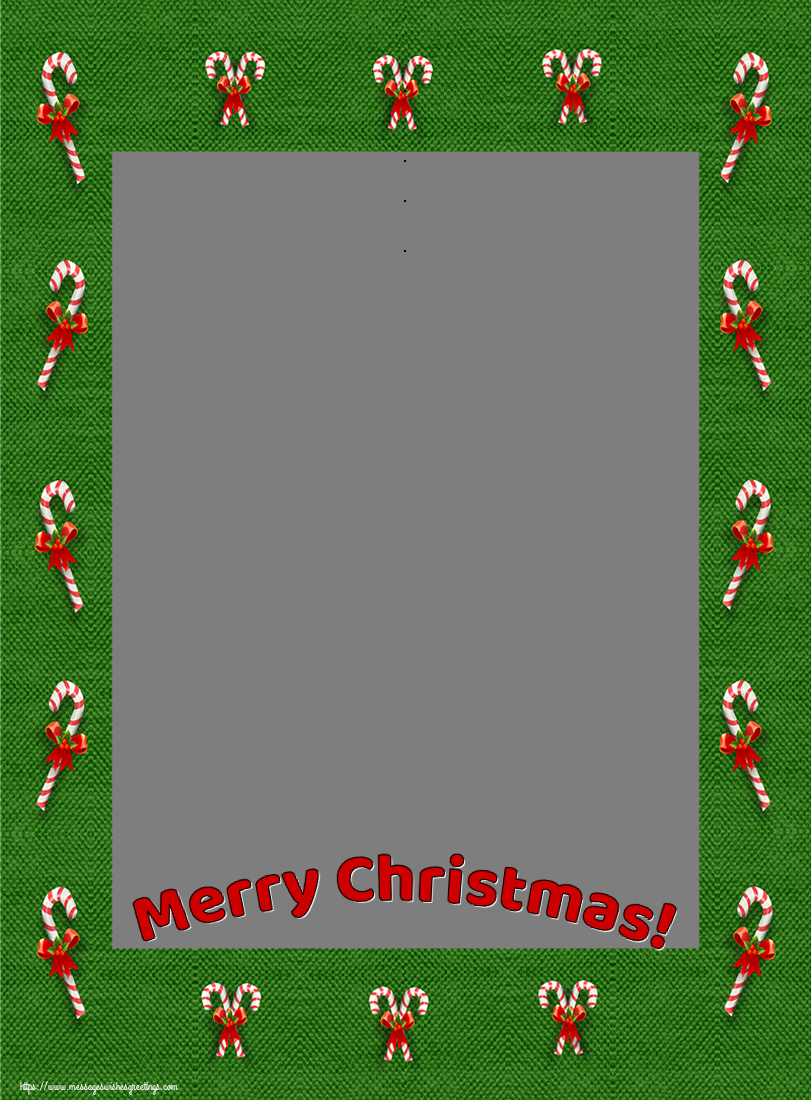 Custom Greetings Cards for Christmas - Merry Christmas! - Christmas Photo Frame
