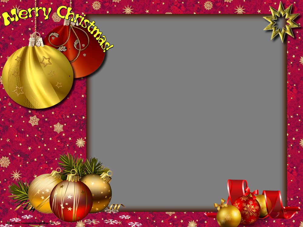 Custom Greetings Cards for Christmas - Merry Christmas! - Christmas Photo Frame