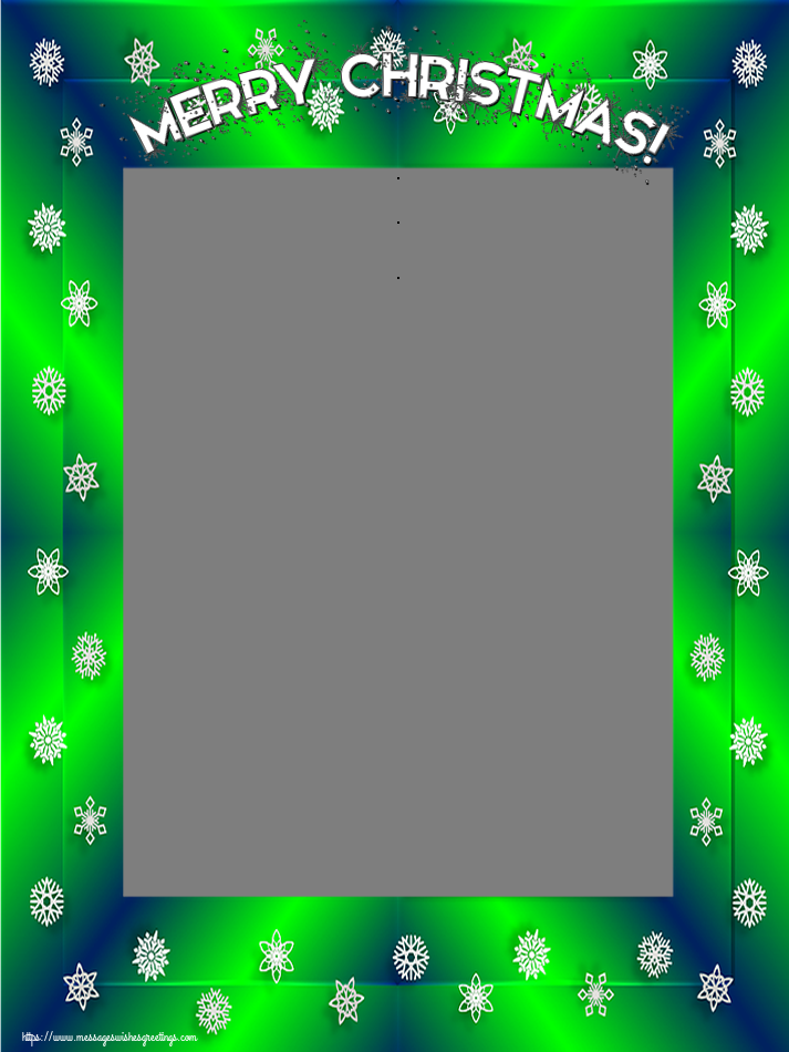 Custom Greetings Cards for Christmas - Merry Christmas! - Christmas Photo Frame