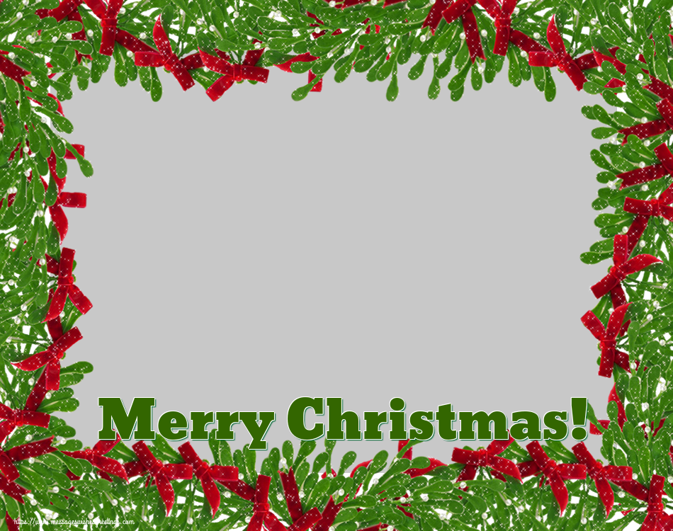 Custom Greetings Cards for Christmas - Merry Christmas! - Christmas Photo Frame