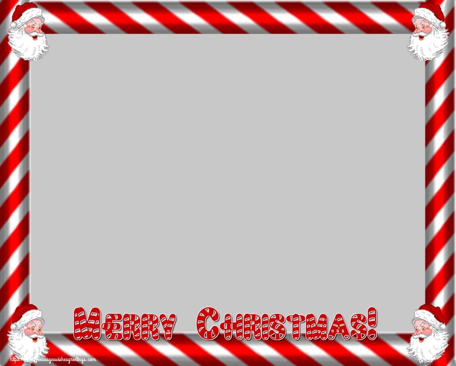 Custom Greetings Cards for Christmas - Merry Christmas! - Christmas Photo Frame