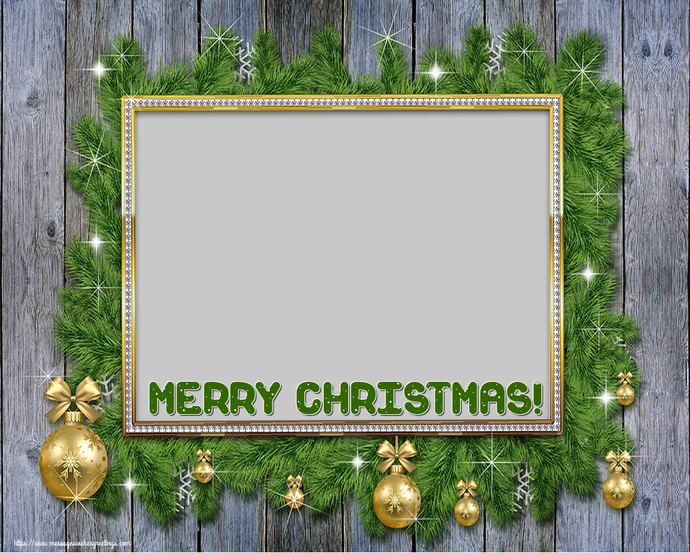 Custom Greetings Cards for Christmas - Merry Christmas! - Christmas Photo Frame