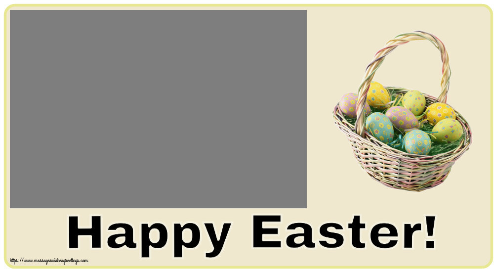 Custom Greetings Cards for Easter - Happy Easter! - Photo Frame