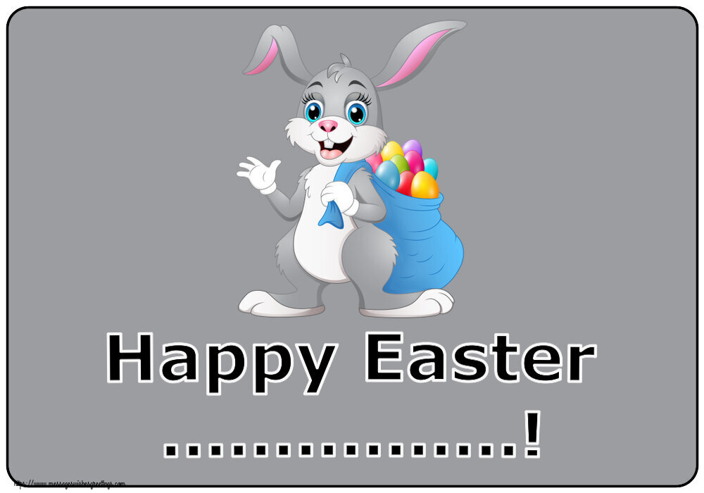 Custom Greetings Cards for Easter - Rabbit | Happy Easter ...!