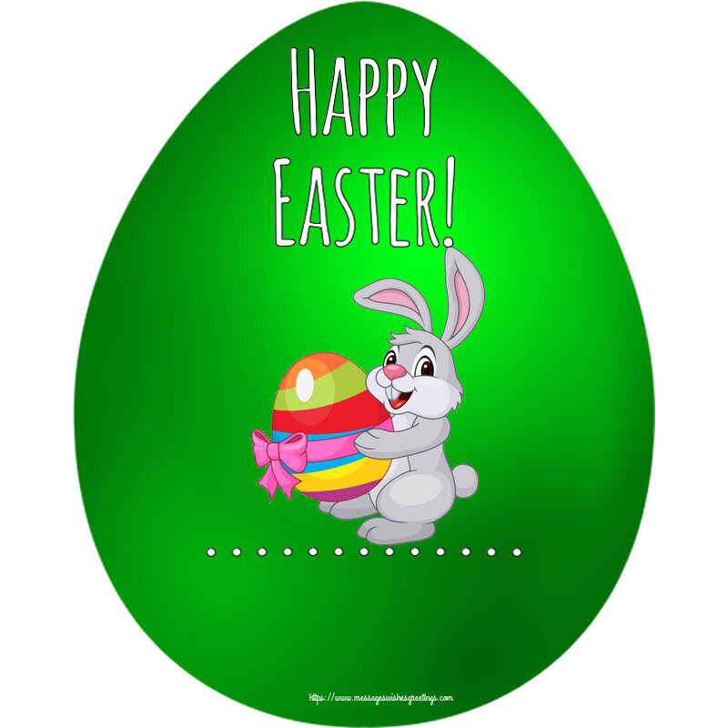 Custom Greetings Cards for Easter - Rabbit | Happy Easter! ...