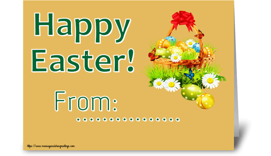 Custom Greetings Cards for Easter - Happy Easter! From: ...