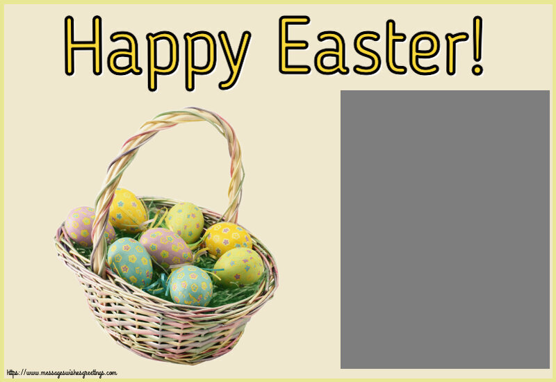Custom Greetings Cards for Easter - Happy Easter! - Photo Frame